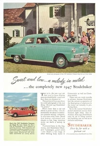 Vintage 1947 Studebaker Green Champion Regal De Luxe 4 door sedan print ad - Picture 1 of 1