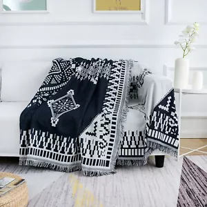 Reversible Aztec Boho Furniture Throw - Picture 1 of 8