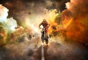MOTOCROSS MOTORBIKE CANVAS PICTURE POSTER PRINT WALL ART UNFRAMED - Picture 1 of 2