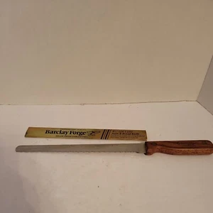 New Vintage 9 1/2" Barclay Forge Bread or Ham Slicing Knife - Picture 1 of 7