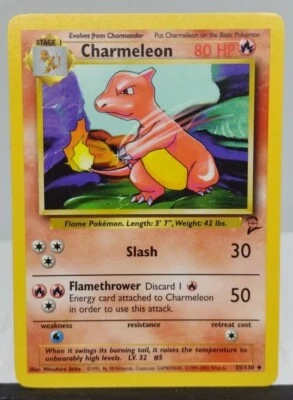 Pokemon Card Charmeleon 35/130 Base Set 2 LP/NM - FREE TRACKED SHIPPING - Image 1 of 4