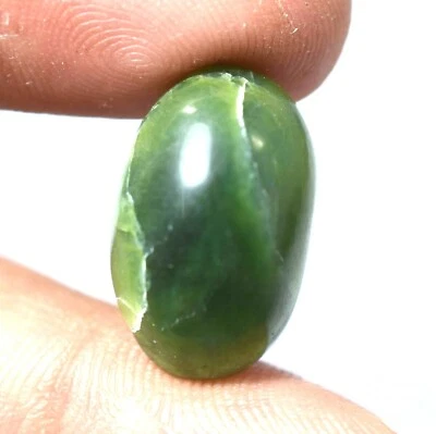 13.15 Ct Natural African Green Serpentine Top Quality Cabochon Gemstone  - Image 1 of 4
