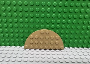 Lego 1 Dark Tan 4x8 base piastra mezza curva NUOVO - Foto 1 di 1