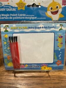 12 Nickelodeon Magic Paint Cards Baby Shark kids Gift bag, party fun, 3+