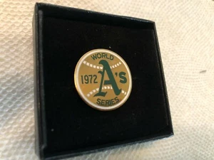 Pin de prensa de la serie mundial de Oakland A 1972 original - Imagen 1 de 3