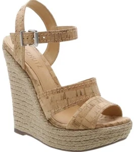 Sandalias de cuña Schutz 249182 Dorida de tacón alto beige talla 9,5 medianas para mujer - Imagen 1 de 5