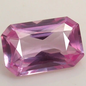 Natürlicher 6,70 ct zertifizierter Montana Pink Saphir 13x9 mm Smaragd atemberaubende Edelsteine - Bild 1 von 6