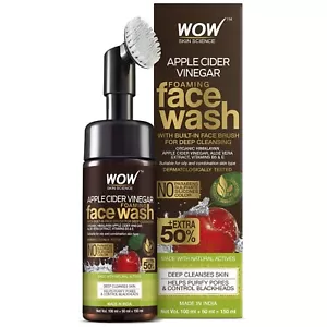 WOW Skin Science Apple Cider Vinegar Foaming Face Wash 150ml Free Shipping - Picture 1 of 3