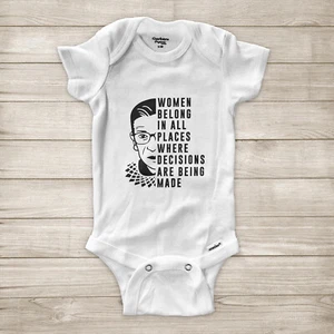 Supreme Court Justice Ruth Bader Ginsburg Feminist Feminism Baby Infant Bodysuit - Picture 1 of 2