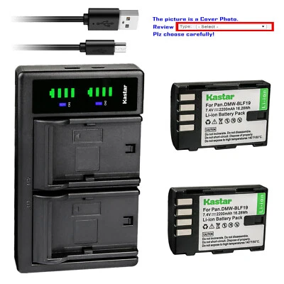 Kastar Battery LTD2 USB Charger for Panasonic DMW-BLF19 BLF19E & Lumix DMC-GH4