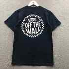 Vans T-Shirt Men's Small S Short Sleeve Off The Wall Graphic Crew Neck Navy