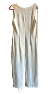 👗⚪️Boston Proper White Square Neck Sleeveless Long Knit Long Dress Size Medium - Picture 1 of 4