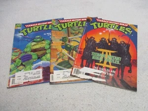 TEENAGE MUTANT NINJA TURTLES MAGAZINE SPRING SUMMER WINTER 1993 W/ POSTERS SET - Picture 1 of 4