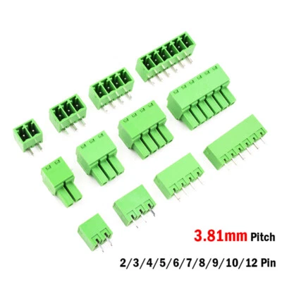 KF2EDG PCB Terminal Block Connector 3.81mm Pitch 2/3/4/5/6/7/8/9/10/12 Pin - Image 1 of 4