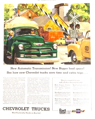 1954 Original Chevrolet Truck Magazine Ad, Automatic Transmission - Image 1 of 4