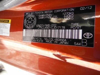 Used Fuel Injection Air Flow Meter fits: 2012  Scion iq 1.8L 2ZRFE engine G Foto 1 de 4