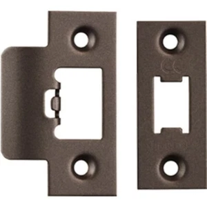 Eurospec Forend Strike & Fixing Pack To Suit Heavy Duty Latch - Matt Bronze - Picture 1 of 1