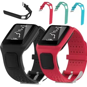 Silicone Watch Band For TomTom Strap Replacement Multi-Sport Tom Tom Runner 1 - Picture 1 of 27