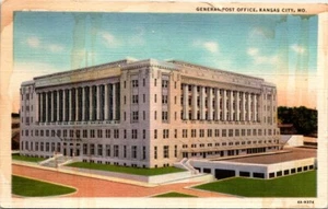 Linen Postcard General Post Office Kansas City Missouri MO UNP - Picture 1 of 2
