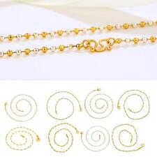 Gold Chain Bead Chain Round Bead Chain Oval Chain Fashion Necklace Jewelry σ