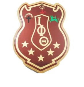 Iota Phi Theta Fraternity Wall Plaque Wood Shield Wall Plaque Office Decor - Picture 1 of 2