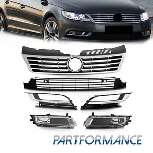 For 2013-2017 Volkswagen CC Front Bumper Lower Grille Grill Fog Light Cover 6pcs - Picture 1 of 18