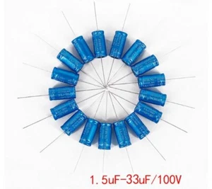 2pcs Speaker Crossover Capacitor Non-Polarity Axial Capacitors 100V 1.5uF~33uF - Picture 1 of 15