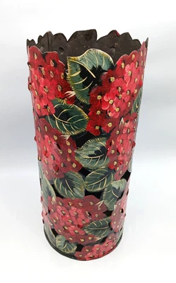 Umbrella stand metal hand painted, handmade, height approx. 51 cm, 2640 G, Haiti  - Image 1 of 4