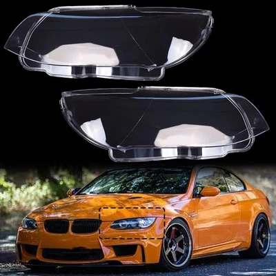 Un par de cubiertas transparentes para lentes de faros para BMW E92 cupé E93 328i 2010-2013 LCI  Foto 1 de 4