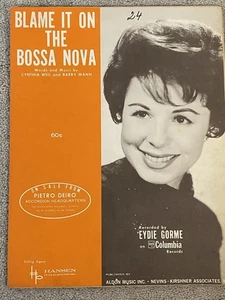 1963 BLAME IT ON THE BOSSA NOVA Sheet Music for ACCORDION by Weil, EYDIE GORME - Picture 1 of 6
