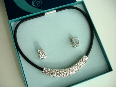 Pierre Lang SET Ohrringe  Anhänger Kette RH  silber w. NEU OVP - Bild 1 von 4