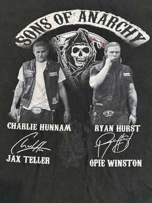 Camisa Sons of Anarchy Para Hombres XL Negra Segador Cuello Redondo Gráfico Camiseta Programa de TV FX Foto 1 de 4