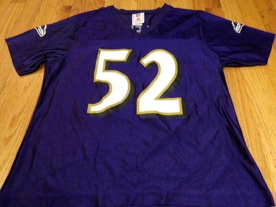 ЖЕНСКАЯ ОДЕЖДА КОМАНДЫ НФЛ BALTIMORE RAVENS RAY LEWIS DAZZLE ДЖЕРСИ РАЗМЕР L - Изображение 1 из 4