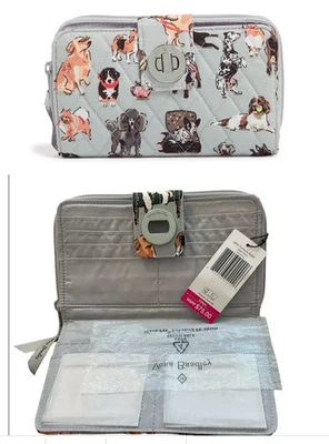 Dog Show Vera Bradley Turnlock Wallet RFID Zip Around Accordion NWT - Image 1 of 4