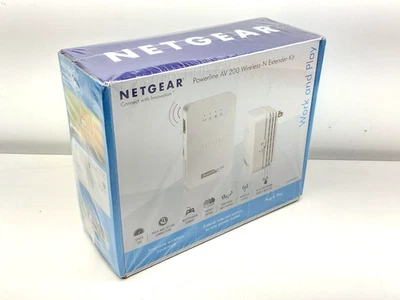 Netgear Powerline AV200 Wireless-N Extender Kit XAVNB2001 - Image 1 of 4