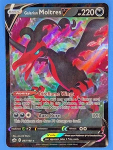 Galarian Moltres V 097/198 Pokémon TCG Ultra Rare SWSH06: Chilling Reign Near Mi - Picture 1 of 2