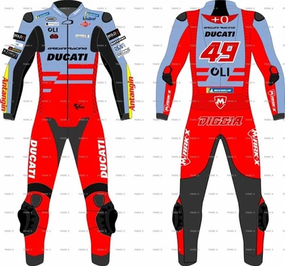Ducati 2025 Motorcycle Racing Suit Men Leather Motorbike Riding Sports Armor CE - Image 1 of 4