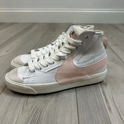 NEW Nike 9.5 Blazer Mid '77 Jumbo White Atmosphere Pink Oxford Sneaker DQ1471 - Image 1 of 4