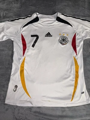 Camiseta de fútbol vintage Alemania 2006 Copa Mundial Schweinsteiger para hombre talla M manchada Foto 1 de 4