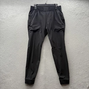 Lululemon ABC Jogger Woven Air Pants Athletic Black Yoga Pull On Men’s Size L - Picture 1 of 12