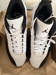 Jordan XII Low White/black/metallic Gold-taxi, Size 12 - Picture 1 of 5