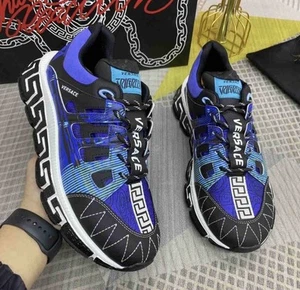 Zapatos Versace - Diseñó Exclusivo, Color Azul/negro, Nuevas - Imagen 1 de 4