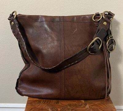 Coach Thompson XL Legacy Brown Leather Hobo Shoulder Bag #11374 - Image 1 of 4