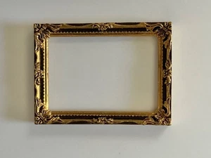 "CASA DE MUÑECAS CASA DE MUÑECAS MINIATURA IMAGEN MARCO DE ACENTO DORADO MARRÓN 2 1/8"" X 3""" - Imagen 1 de 2