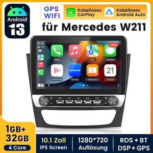 Android 13 Autoradio GPS Navi Carplay Für Mercedes Benz CLS E-Class W211 W219 - Bild 1 von 18