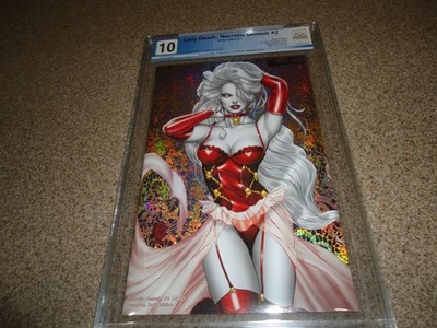 LADY DEATH : NECROTIC GENESIS #2 GRADED 10 SIGNED WITH COA PREMIUM FOIL EDITION - Image 1 of 3