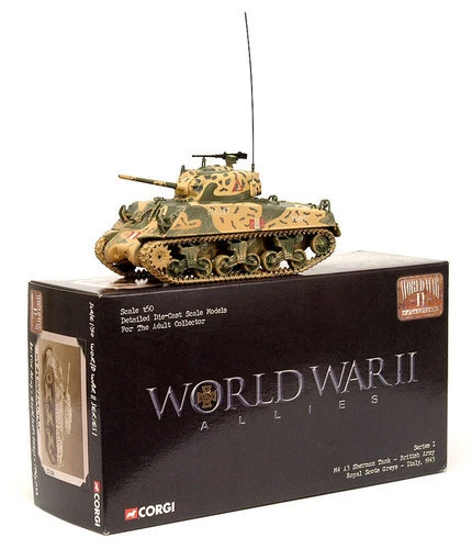 CORGI MILITAIRE CC51004 CHAR SHERMAN M4A3 75 mm ITALIE 43 ROYAL SCOTS NEUF BOITE