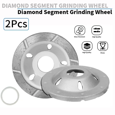 2Pcs 80*16mm Diamond Segment Grinding Wheel Disc Grinder For Concrete Stone Tool - Image 1 of 4