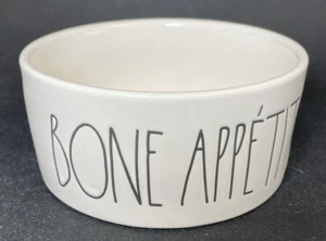 Rae Dunn Pet Bowl Bone Appetit Dog Food Bowl Cat Dish 5.5" Dia.2.5" Tall NEW - Picture 1 of 6