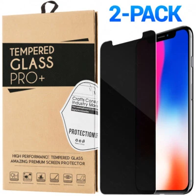2x Privacy Tempered Glass Screen Protector For iPhone 14 13 12 Pro Max Mini SE - Image 1 of 4